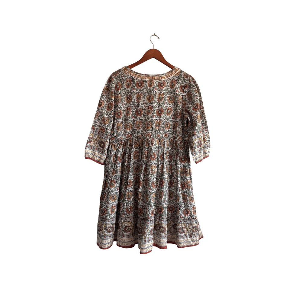 Soft Surroundings Floral Cotton Tunic Dress PXL Petite XL Boho Block Print New - Picture 8 of 8